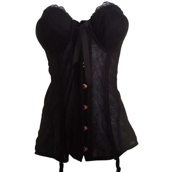 Savage X Fenty Rhianna Strapless Bustier Corset Lace Goth Sexy Vampy XL - Picture 3 of 16